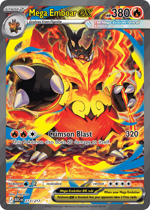 Mega Emboar ex 273, Ascended Heroes