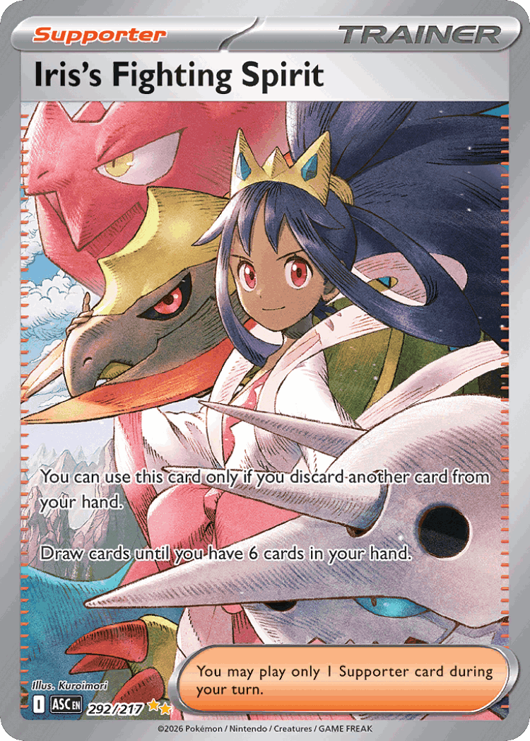 Iris's Fighting Spirit #292 from Ascended Heroes - Special Illustration Rare - Illustrated by Kuroimori