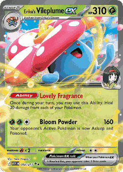Erika's Vileplume ex Pokémon TCG card art