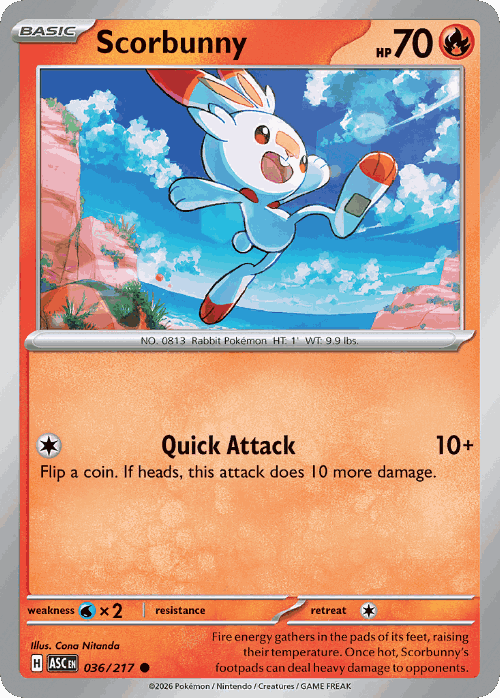 Scorbunny 36, Ascended Heroes