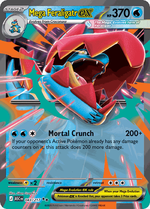 Mega Feraligatr ex 43, Ascended Heroes