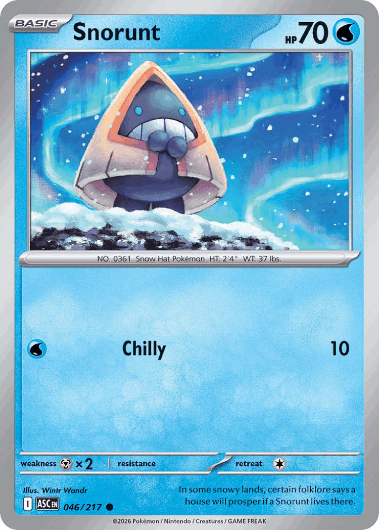 Snorunt #46 from Ascended Heroes - Common - Illustrated by Wintr Wandr
