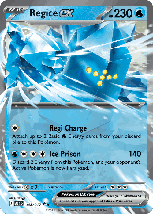 Regice ex 48, Ascended Heroes