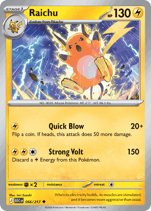 Raichu 56, Ascended Heroes