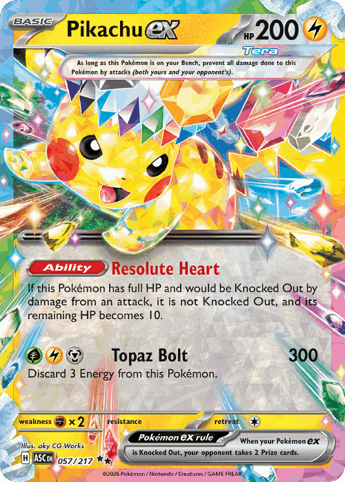 Pikachu ex 57, Ascended Heroes