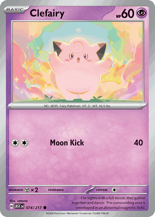 Clefairy 74, Ascended Heroes