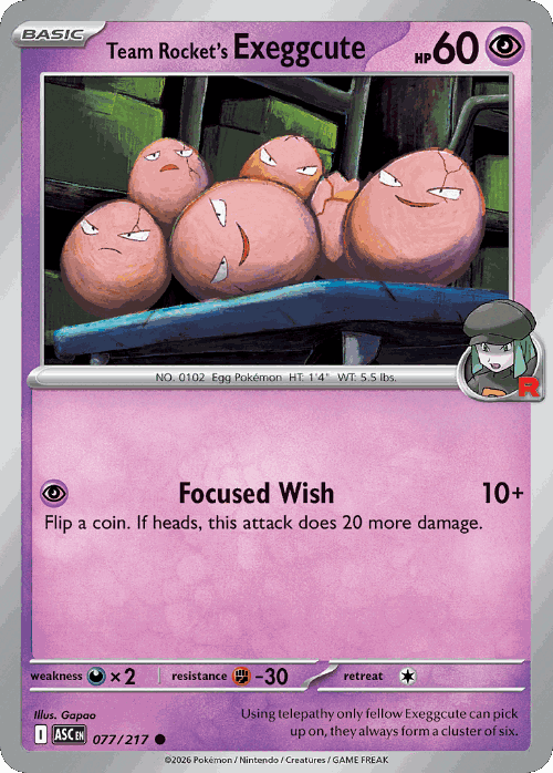 Team Rocket's Exeggcute 77, Ascended Heroes