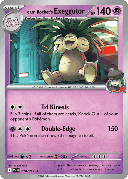 Team Rocket's Exeggutor 78, Ascended Heroes
