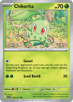Chikorita Pokémon TCG card art