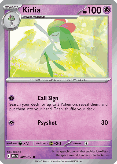 Kirlia 88, Ascended Heroes