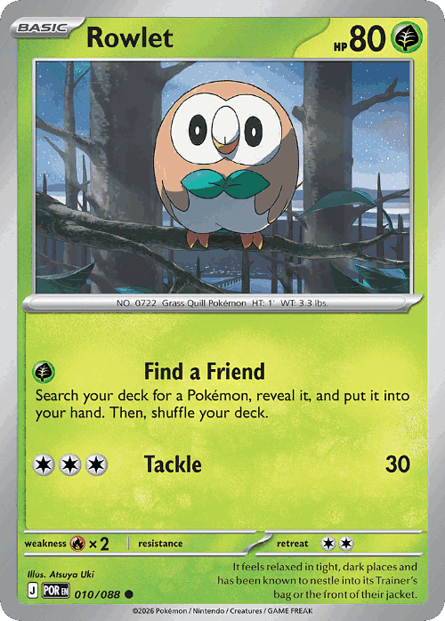 Rowlet Perfect Order card
