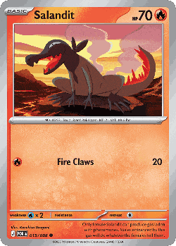 Salandit Pokémon TCG card art