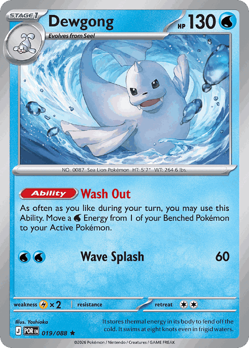 Dewgong Perfect Order card