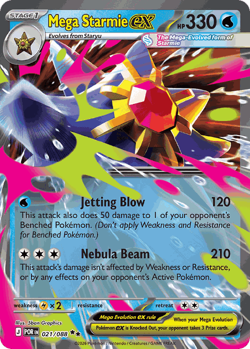 Mega Starmie ex Perfect Order card