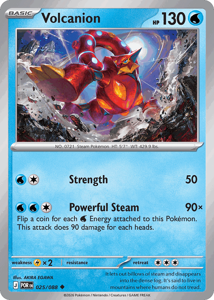Volcanion #25 from Perfect Order - Uncommon - Illustrated by AKIRA EGAWA