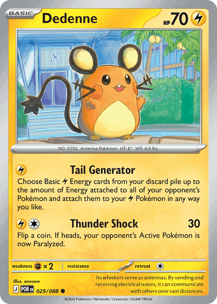 Dedenne #29 from Perfect Order - Common - Illustrated by sowsow