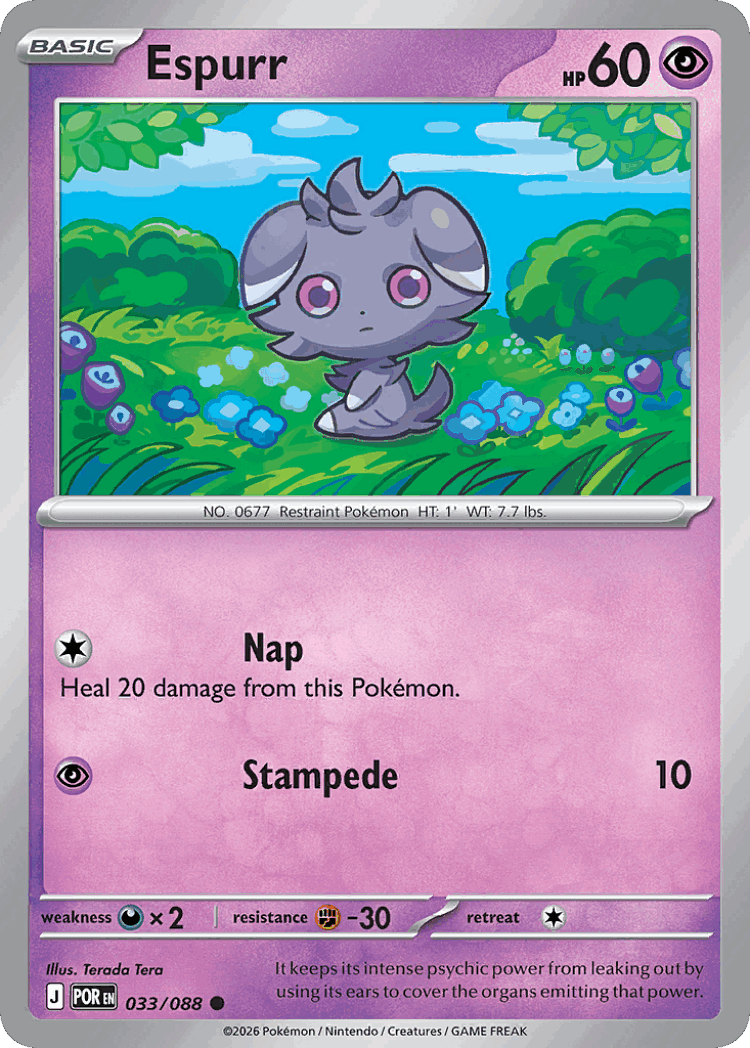 Espurr #33 from Perfect Order - Common - Illustrated by Terada Tera