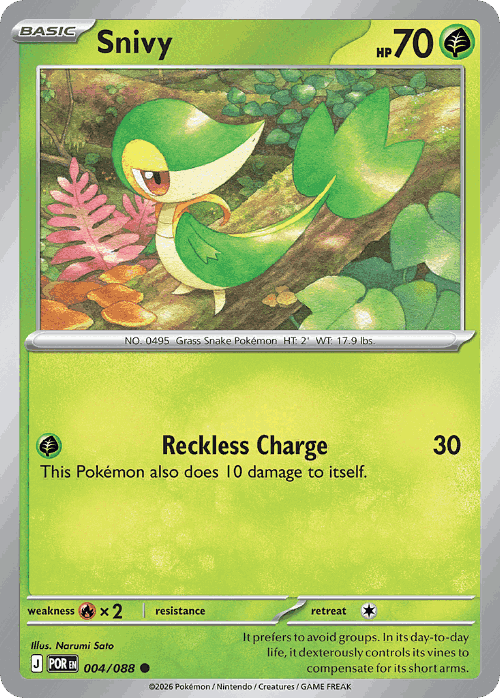 Snivy Perfect Order card