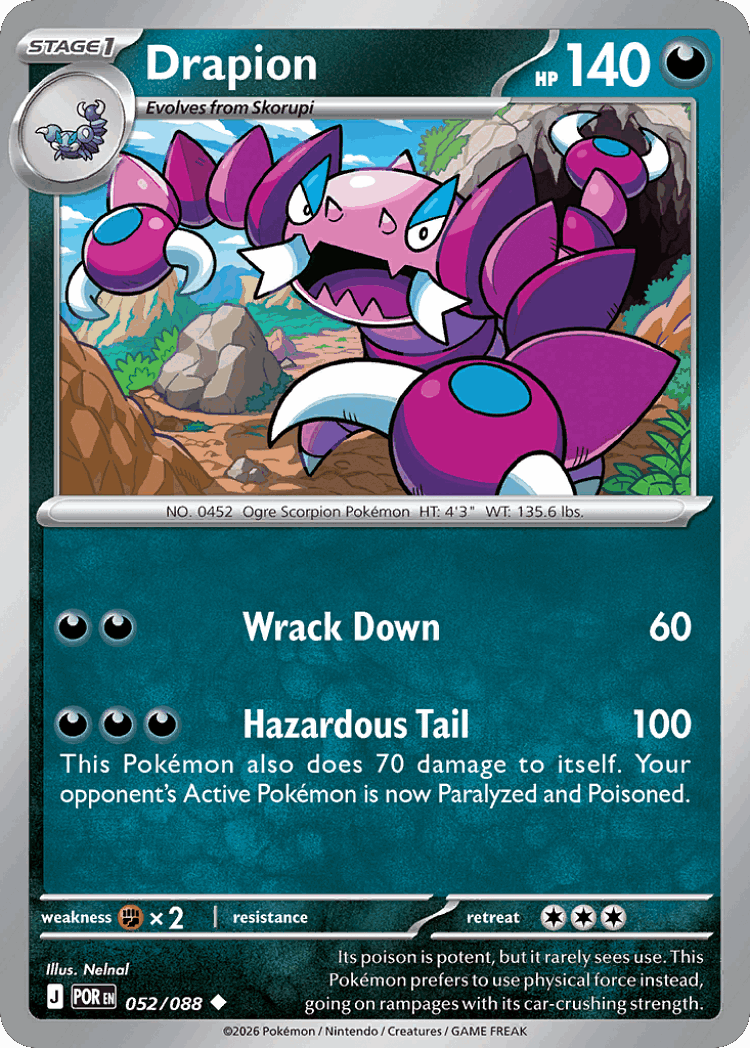 Drapion #52 from Perfect Order - Uncommon - Illustrated by Nelnal