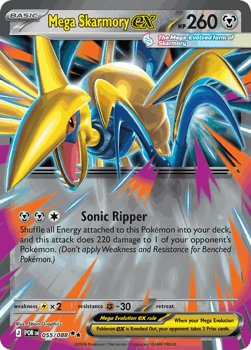 Mega Skarmory ex Perfect Order card