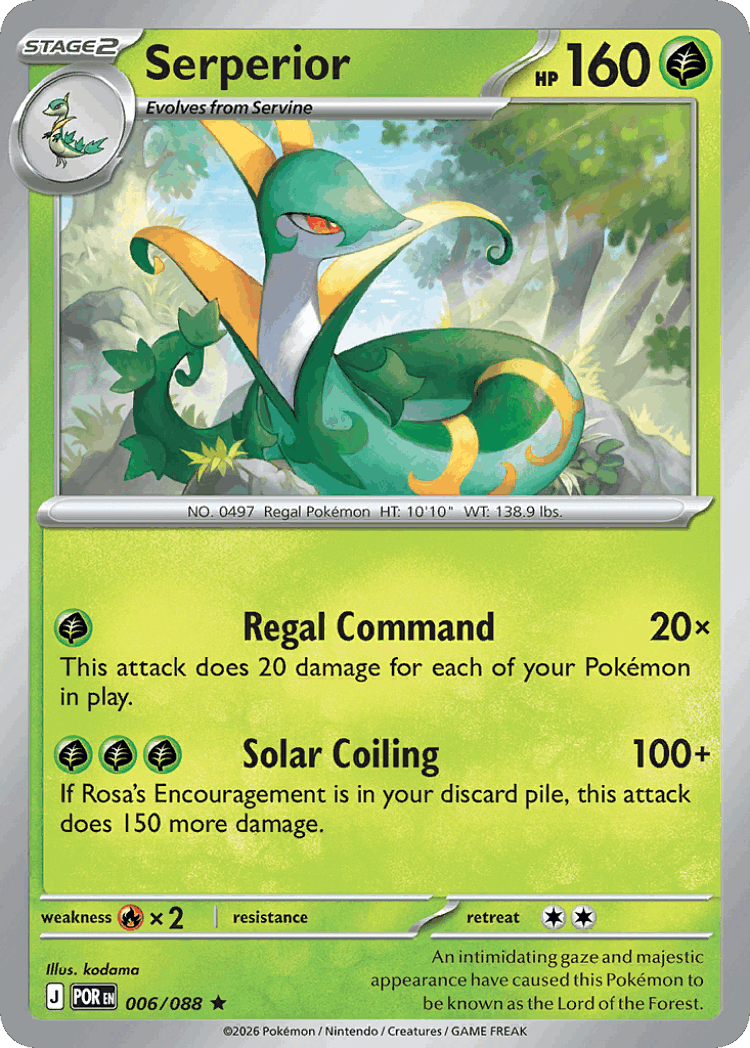 Serperior #6 from Perfect Order - Rare - Illustrated by kodama