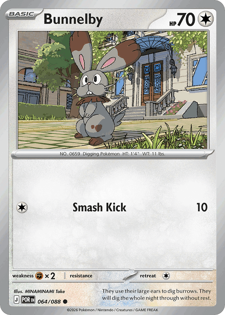 Bunnelby #64 from Perfect Order - Common - Illustrated by MINAMINAMI Take