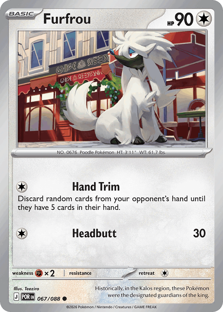 Furfrou #67 from Perfect Order - Common - Illustrated by Teeziro