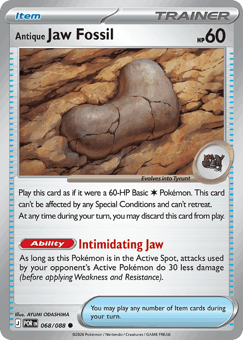 Antique Jaw Fossil Perfect Order card