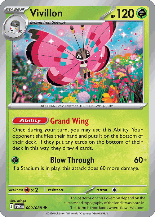 Vivillon Perfect Order card