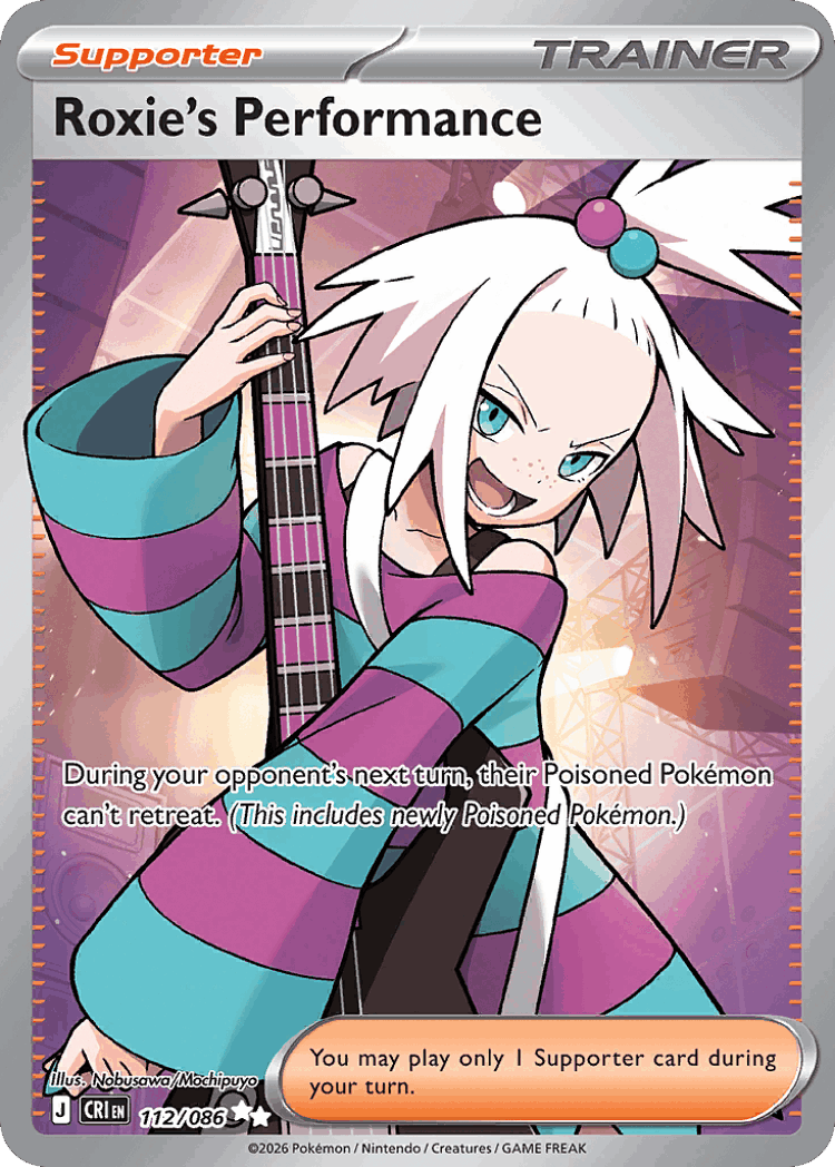 Roxie's Performance #112 from Chaos Rising - Ultra Rare - Illustrated by Nobusawa/Mochipuyo