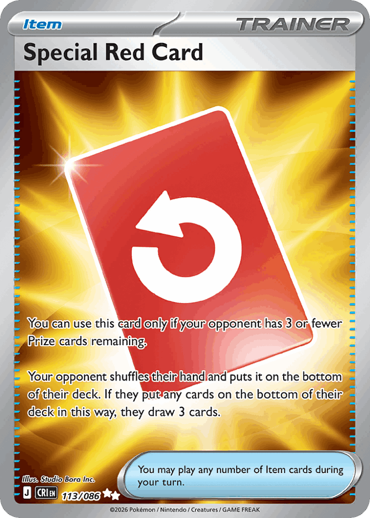 Special Red Card #113 from Chaos Rising - Ultra Rare - Illustrated by Studio Bora Inc.
