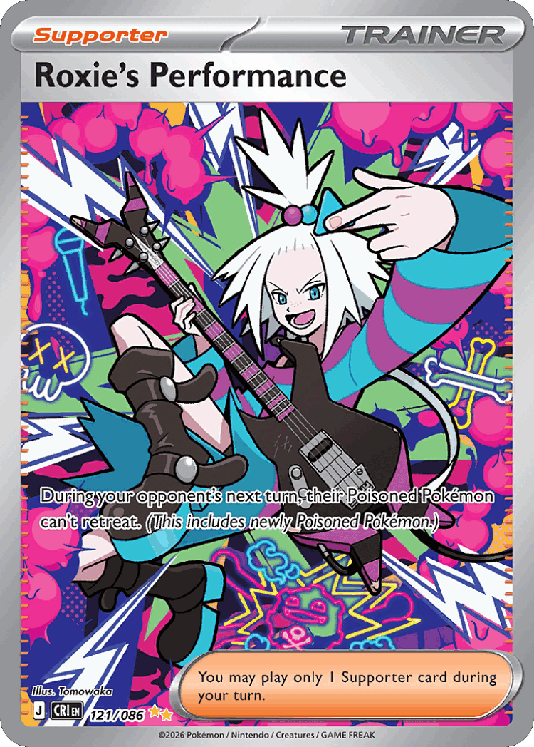 Roxie's Performance #121 from Chaos Rising - Special Illustration Rare - Illustrated by Tomowaka