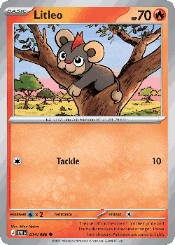 Litleo Pokémon TCG card art