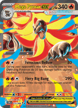 Mega Pyroar ex Pokémon TCG card art