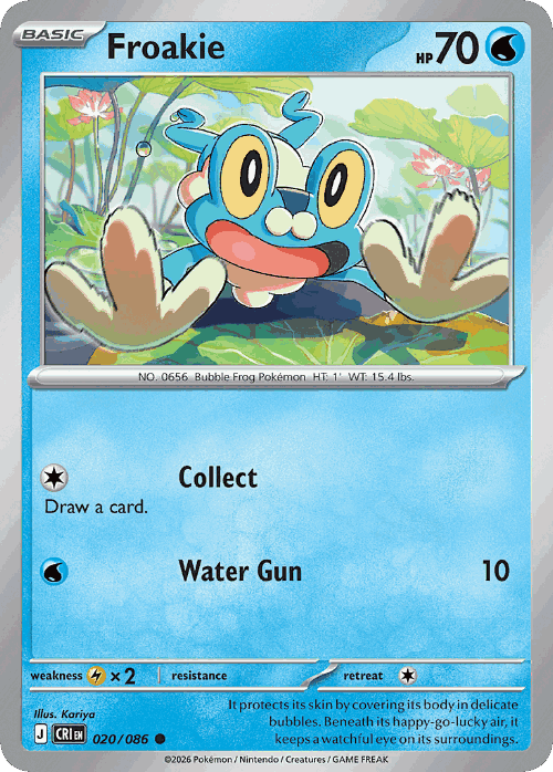 Froakie Pokémon TCG card art