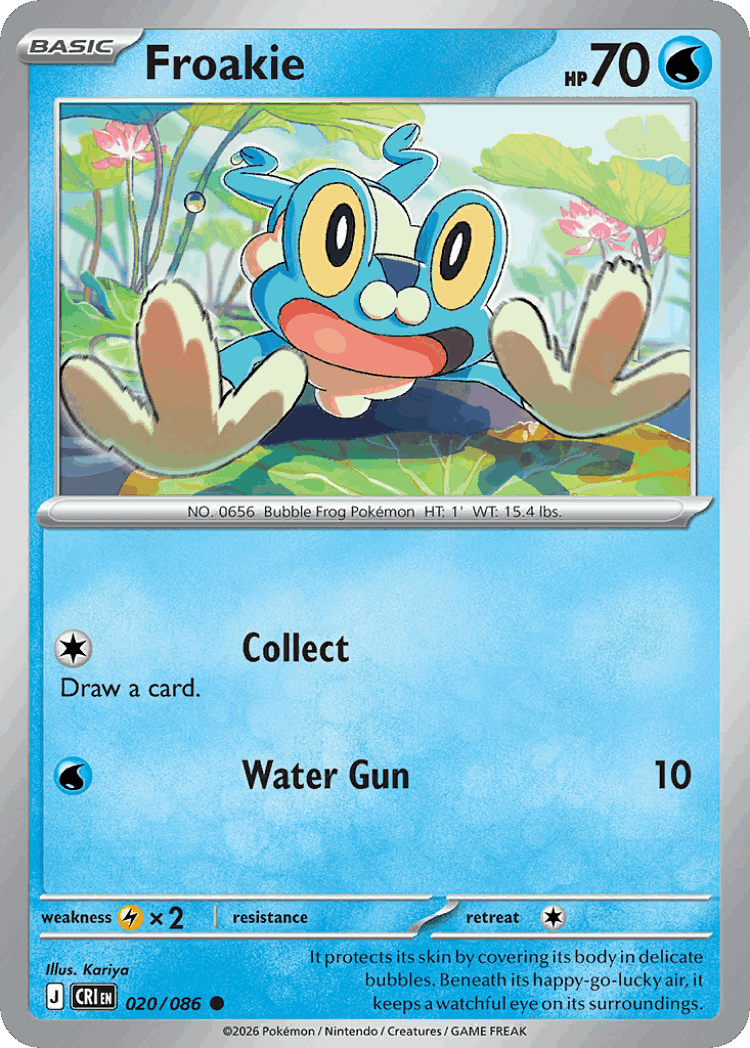 Froakie #20 from Chaos Rising - Common - Illustrated by Kariya