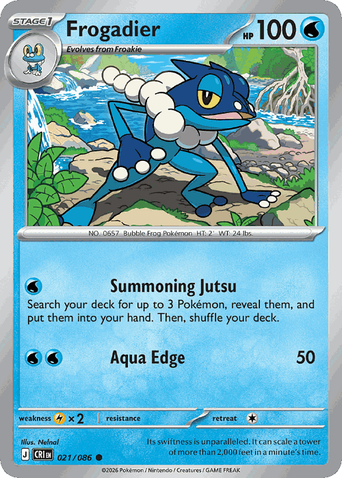 Frogadier Pokémon TCG card art