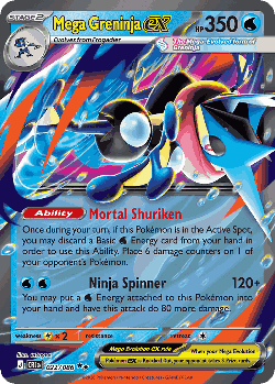 Mega Greninja ex Pokémon TCG card art