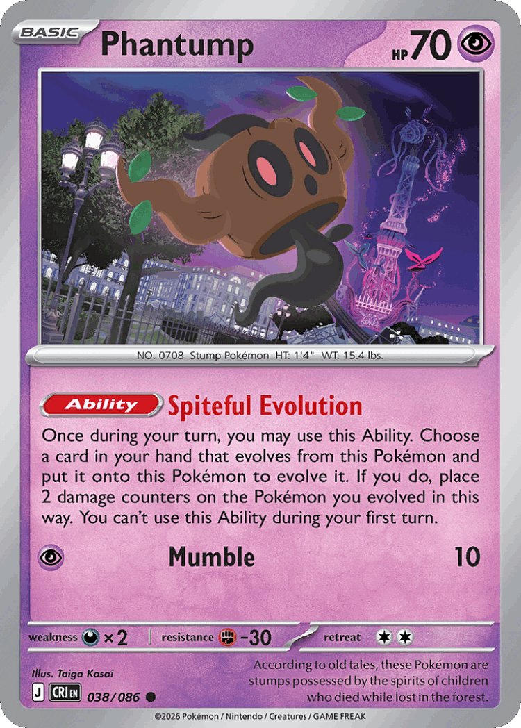 Phantump #38 from Chaos Rising - Common - Illustrated by Taiga Kasai