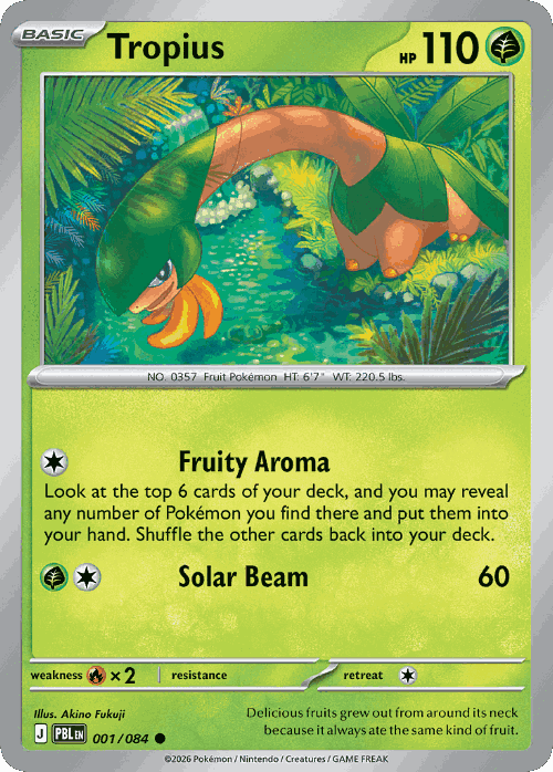 Tropius Pokémon TCG card art