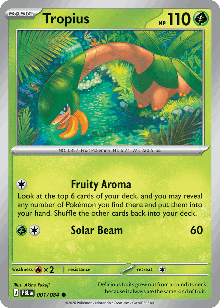 Tropius #1 from Pitch Black - Common - Illustrated by Akino Fukuji