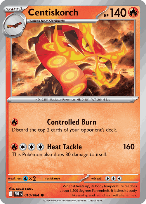 Centiskorch Pokémon TCG card art