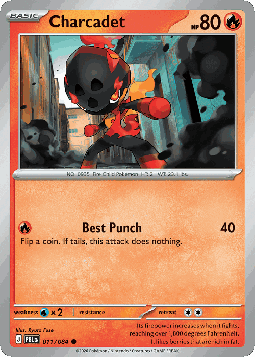 Charcadet Pokémon TCG card art