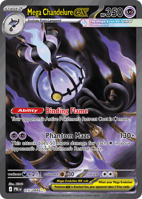 Mega Chandelure ex #115 from Pitch Black - Special Illustration Rare