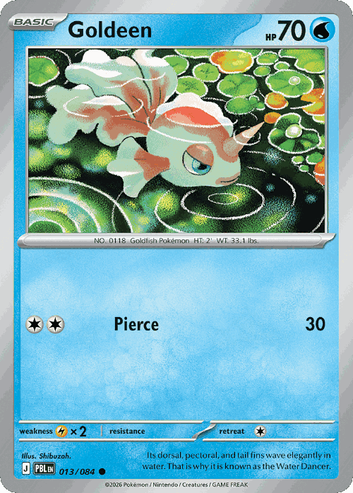 Goldeen #13 from Pitch Black - Common - Illustrated by Shibuzoh.