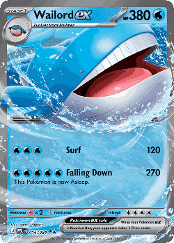 Wailord ex Pokémon TCG card art