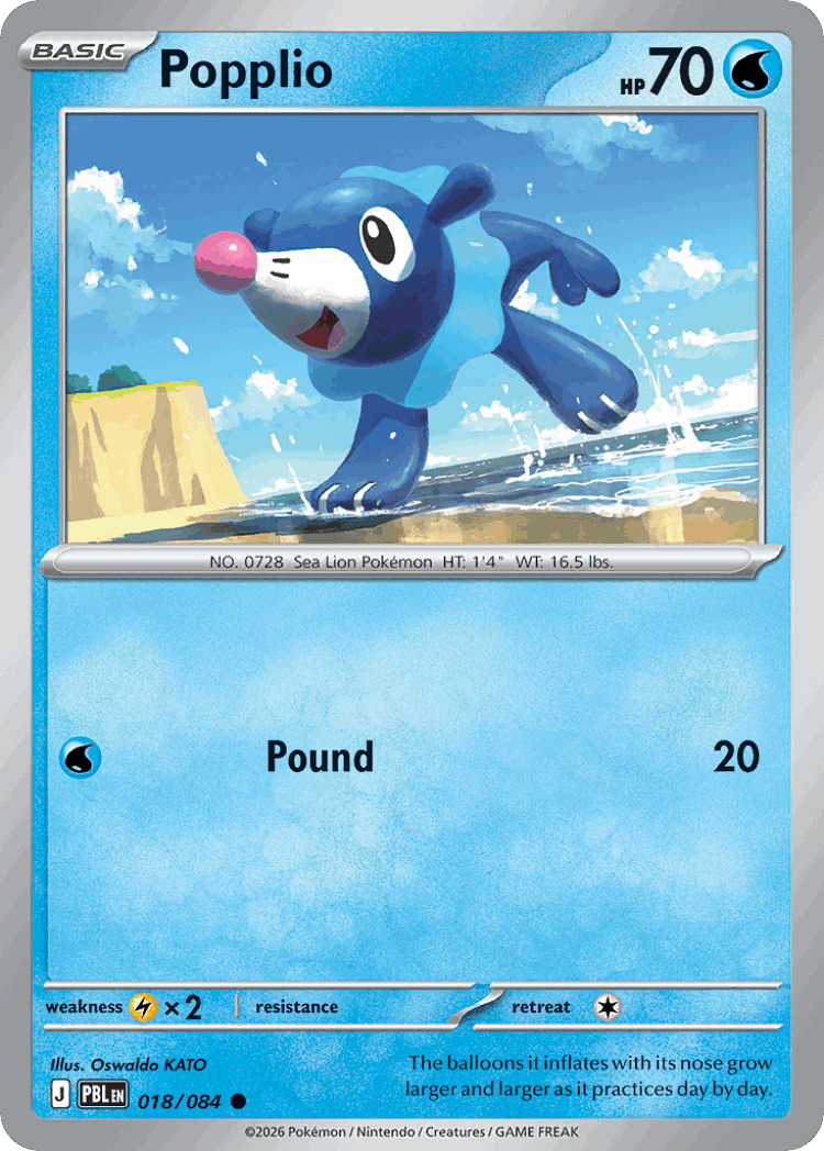Popplio #18 from Pitch Black - Common - Illustrated by Oswaldo KATO