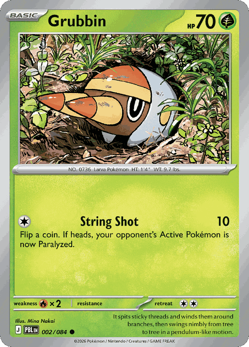 Grubbin Pokémon TCG card art