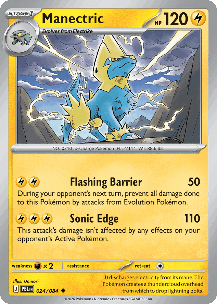 Manectric #24 from Pitch Black - Uncommon - Illustrated by Uninori
