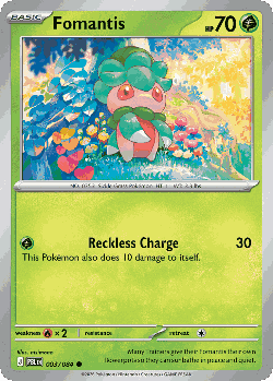 Fomantis Pokémon TCG card art